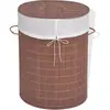 vidaXL Panier à linge ovale Bambou Marron