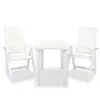 vidaXL Mobilier de bistro 3 pcs Plastique Blanc