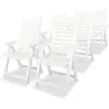 vidaXL Vidaxl Chaises Inclinables De Jardin Lot De 6 Plastique Vert