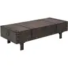 vidaXL Table basse Bois massif style vintage 120 x 55 x 35 cm