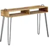 vidaXL Table console Bois de manguier massif 115 x 35 x 76 cm
