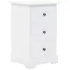vidaXL Table de chevet MDF et bois de pin 35x32x59 cm