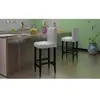 vidaXL Tabourets de bar lot de 2 blanc similicuir