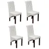 vidaXL Chaises à manger lot de 4 blanc similicuir
