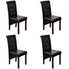 vidaXL Chaises à manger lot de 4 marron similicuir