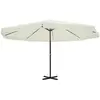 vidaXL Parasol blanc aluminium 500 cm