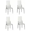 vidaXL Chaises de salle à manger 4 pcs Blanc Similicuir
