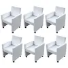 vidaXL Chaises à manger lot de 6 blanc similicuir
