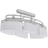vidaXL Plafonnier avec abat-jour en verre pour 6 ampoules E14