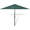 vidaXL Parasol vert 3 m mât en acier