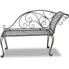 vidaXL Chaise longue de jardin 128 cm Acier Antique Marron