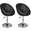 vidaXL Chaises de bar 2 pcs Noir Similicuir