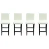 vidaXL Tabourets de bar lot de 4 blanc similicuir