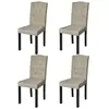 vidaXL Chaises à manger lot de 4 poil de chameau tissu