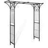 Arche de jardin en métal noir VIDAXL - 200 x 52 x 204 cm