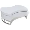 vidaXL Table basse à forme réglable Haute brillance Blanc