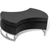 vidaXL Table basse à forme réglable Haute brillance Noir