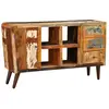 vidaXL Armoire avec 1 porte 4 étagères 3 tiroirs Bois massif récupéré