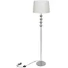 vidaXL Lampadaire avec support haut Décoration à 4 boules Blanc