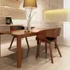 vidaXL Chaises de salle à manger 2pcs Marron Bois courbé et similicuir