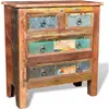 vidaXL Armoire avec 4 tiroirs Bois massif de récupération
