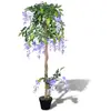 vidaXL Wisteria artificiel avec Pot 120 cm