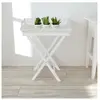 vidaXL Table d'appoint avec plateau Blanc
