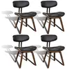vidaXL Chaises à manger lot de 4 bois courbé et similicuir