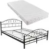 vidaXL Lit avec matelas Noir Métal 180 x 200 cm