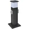 vidaXL Pilier avec lampe pour prise de jardin Noir