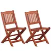 vidaXL Chaises à manger pour enfants lot de 2 Bois d'eucalyptus