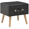 vidaXL Table de chevet Noir 40x35x40 cm Similicuir