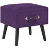vidaXL Table de chevet Violet foncé 40x35x40 cm Velours