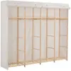 vidaXL Garde-robe Blanc 200 x 40 x 170 cm Tissu