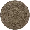 vidaXL Tapis fait à la main Jute Noir et naturel 120 cm