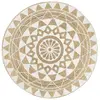 vidaXL Tapis fait à la main Jute avec imprimé blanc 90 cm
