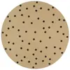 vidaXL Tapis fait à la main Jute avec imprimé à pois 120 cm