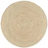 vidaXL Tapis fait à la main Jute avec design de spirale Blanc 90 cm