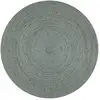 vidaXL Tapis fait à la main Jute Rond 120 cm Vert olive