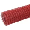 vidaXL Grillage Acier avec revêtement en PVC 10x1,5 m Rouge