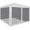 vidaXL Tente de réception avec 4 parois en maille 3 x 3 m