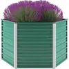 vidaXL Lit surélevé de jardin Acier galvanisé 129x129x77 cm Vert