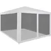 vidaXL Tente de réception avec 4 parois en maille 4 x 3 m
