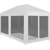 vidaXL Tente de réception avec 6 parois en maille 4 x 3 m