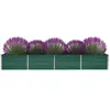 vidaXL Lit surélevé de jardin Acier galvanisé 320x80x45 cm Vert