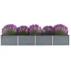 vidaXL Lit surélevé de jardin Acier galvanisé 320x80x45 cm Gris
