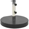 vidaXL Socle de parasol Granite 28,5 kg Rond Noir