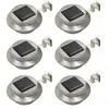vidaXL Lampe solaire à LED ronde d'extérieur 6 pcs 12 cm Blanc