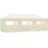 vidaXL Tente de réception pliable avec 8 parois 3x9 m Blanc cassé