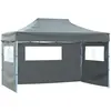 vidaXL Tente pliable avec 3 parois 3 x 4,5 m Anthracite